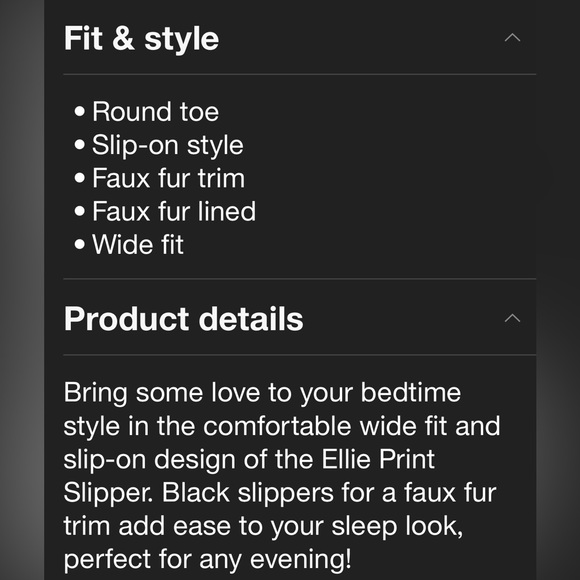 CLOUDWALKERS EXTRA WIDE FIT Ellie Print Slipper - black with hearts EUC - Picture 9 of 10